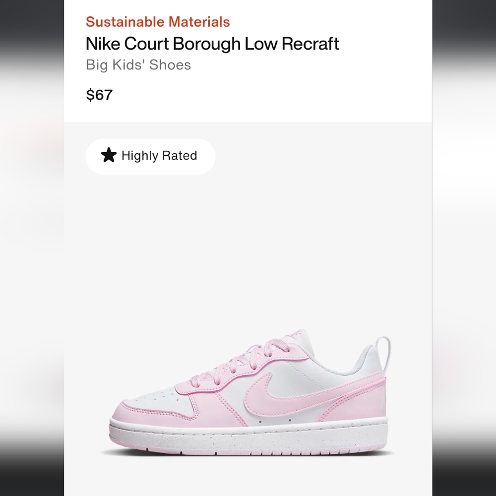 Girls Nike Court Borough Low Shoes